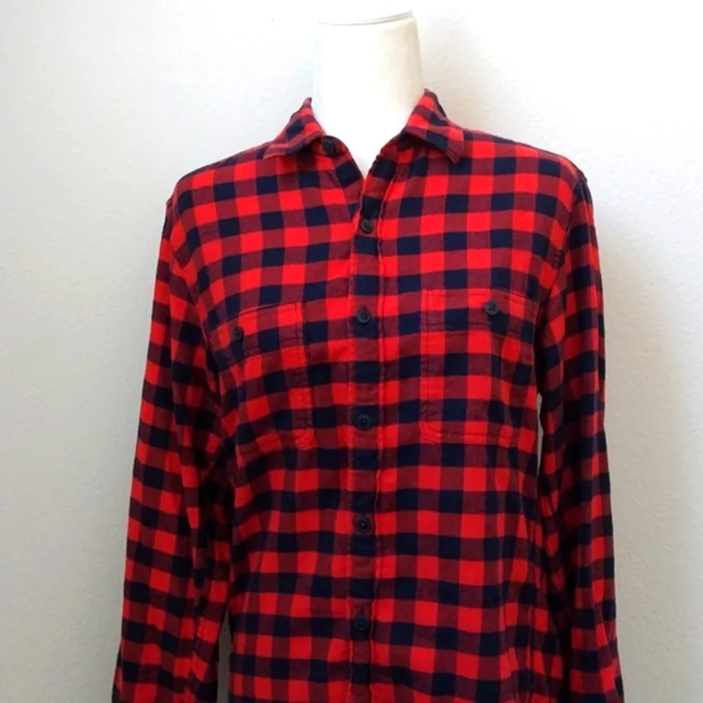 J. Crew Slim Fit Buffalo Plaid Cotton Flannel size Small